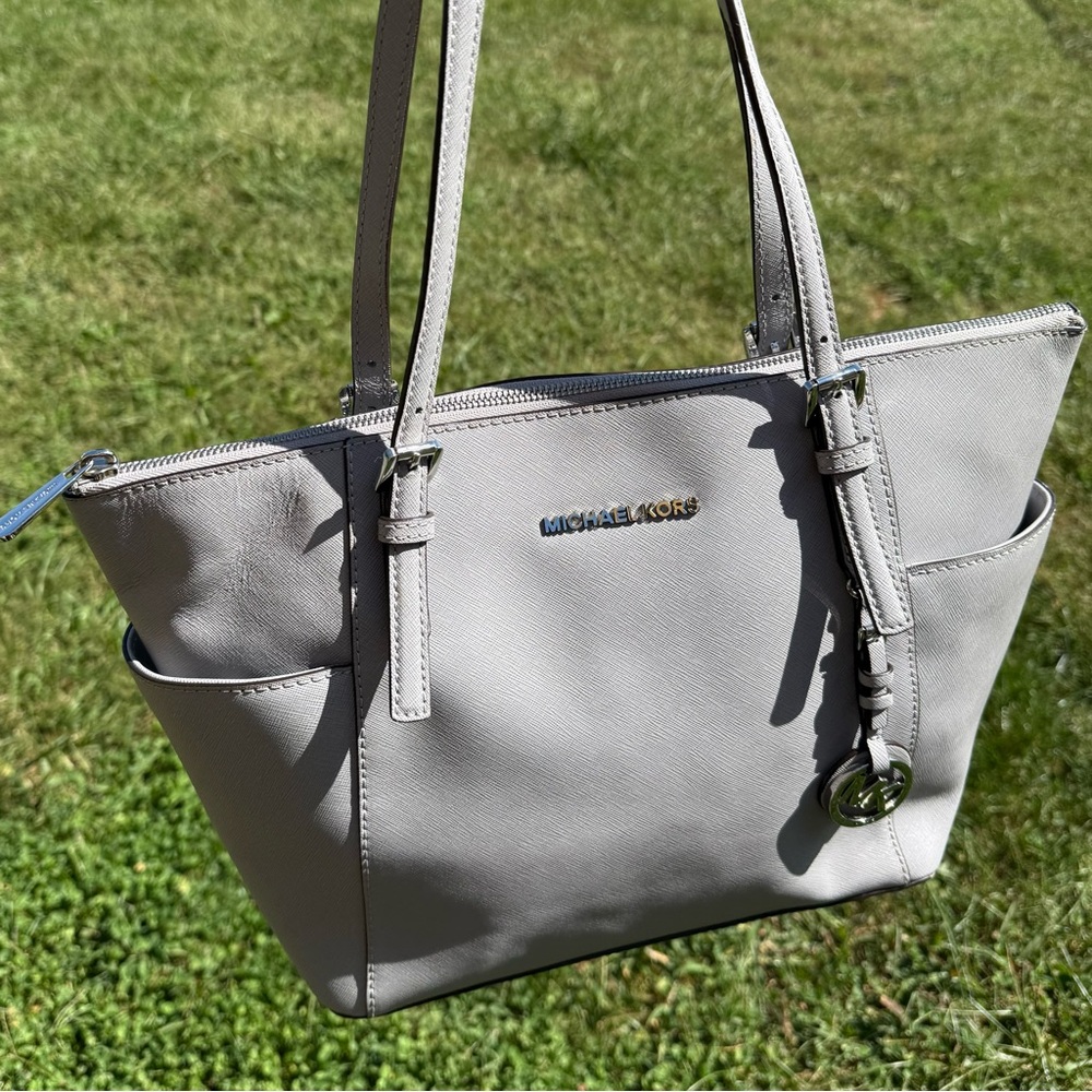 Michael Kors Light Gray Tote Bag